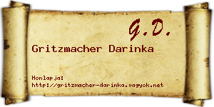 Gritzmacher Darinka névjegykártya
