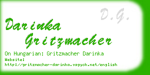 darinka gritzmacher business card